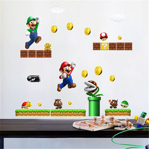 Heropar Cartoon Character Wall Stickers - Mario 6