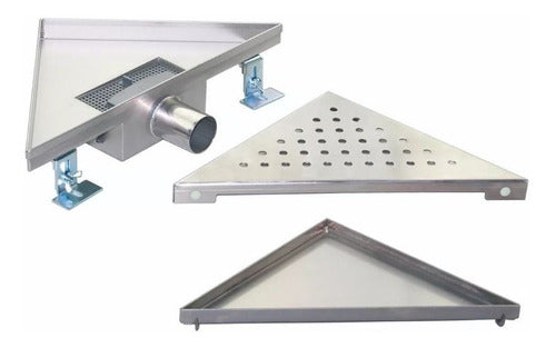 Atrim Triangular Shower Drain Ceramic DT250T03 25 cm 1