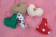 Christmas Fabric Ornaments Set of 6 Holiday Decorations 4
