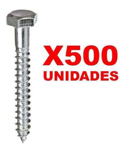 Tornillo Tirafondo Cabeza Hexagonal 5x25 500unid. H Y T 0