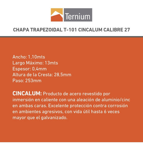 Trapezoidal Zincalum C27 Sheet 4.5m 7