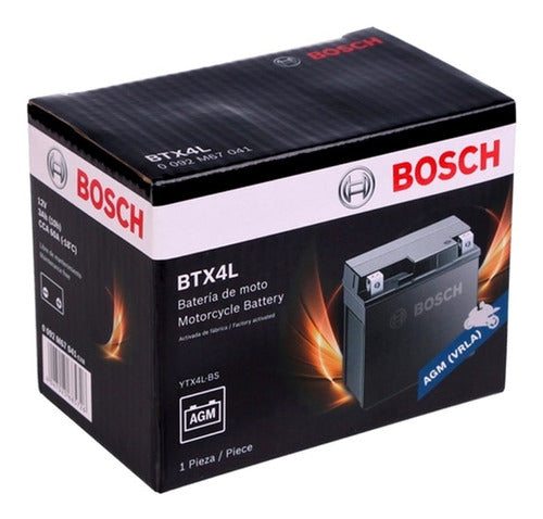 Bosch Motorcycle Battery YTX4L-BS Mondial Dax 70 2020 0