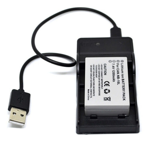 USB Battery Charger for Canon NB-10L - Compatible with Canon Cameras 1