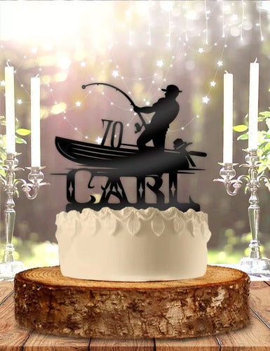 Patata 3D Cake Topper Adorno Torta - Pesca En Bote Personalizado 1