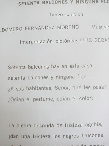 Lámina Tango  Setenta Balcones & Ninguna Flor , Arte & Letra 3