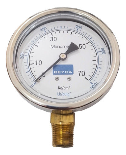 Beyca 0-70 Kg/cm2 Manometer MM4-48 with Glycerin (100mm) 0