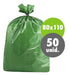 MAXI-BAG Pack of 50 Ultra-Strong Green Consortium Bags 80x110 0