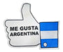 Mano De Tela De Cotillon Me Gusta Argentina X 5 Un 0