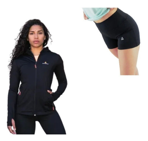 Urban Luxury Calza Deportiva Corta Dama Mujer + Campera Mujer Ng-6 Cuo 0