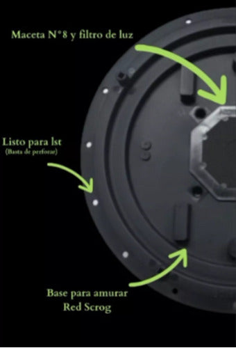 Tapa Hidroponia Balde 10 Y 20l Dwc Rdwc Hydroponia Hidroprof 7