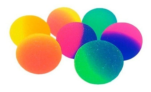 Universia3 Cotillon 10 Bicolor Fluo Bouncing Balls for Piñata Souvenir 1