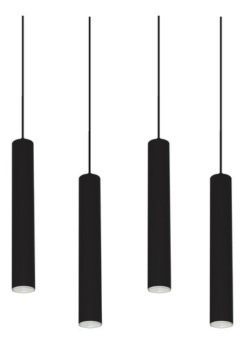 Ferrolux Minimalist Metal Tube Pendant Lamp 35cm Gu10 7W 7