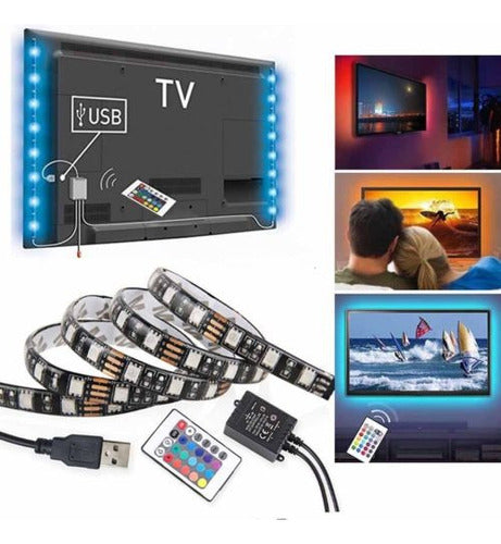 Usb Powered Rgb Color Change 5050 Led Strip Computer Tv Usb 1