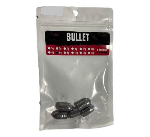 Chumbo Bullet Mury - Embalagem Com 5 Un Chumbo Bullet 5g 0