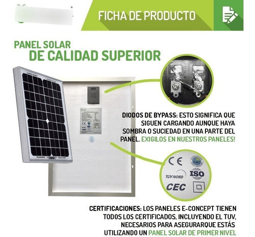 Panel Solar Celda 12 Volt 20 Watts - Pantalla Incluye Manual 1