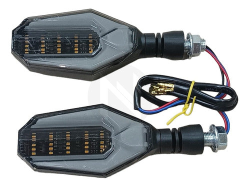 Lux Led Kit Faros Led Giro Posición Ambar Moto Secuencial Universal 1