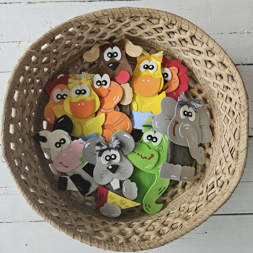 Din Don Animal Finger Puppets - Pack of 10 Units Set 2 3