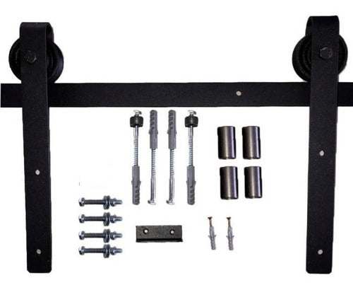 Herrajes El Granero Premium Barn Door Kit with Track 1.60m 1