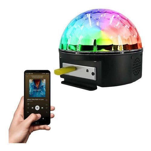 Bola Led Luz Rgb Media Esfera Bluetooth Con Control 1