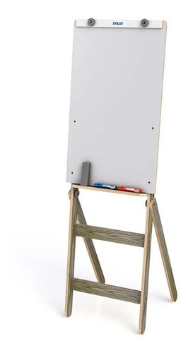 Cavalete P/ Flip Chart Quadro Branco Em Madeira 1