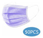 Pack of 50 Disposable Sky Blue Face Masks with Elastic Bands 3