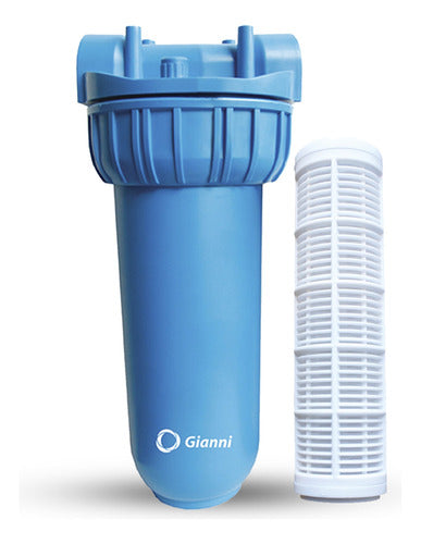 Filtro Agua Gianni Bajo Mesada+cartucho Malla Lavable Azul 0