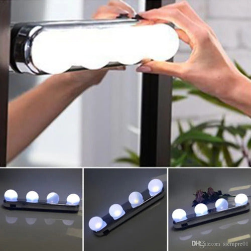 Portable Kit with 4 Original LED Makeup Lights for Mirrors 4