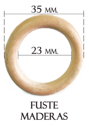 Fuste Maderas Natural Wooden Rings N° 1 x 12 Units 1