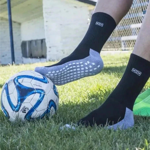 Antislip Sock + Soccer Sport Calf Sleeve Sox Pack 5