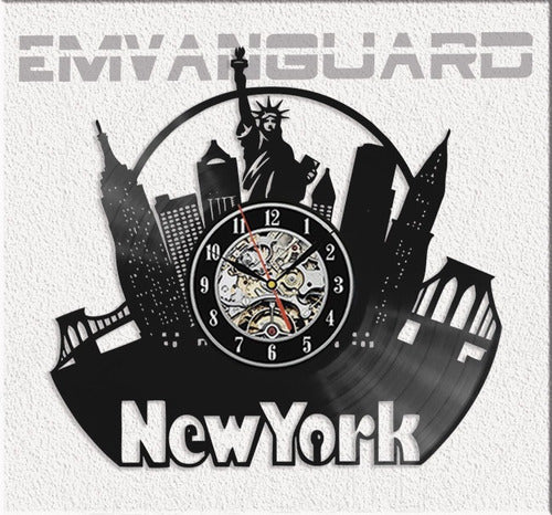 Emvanguard New York Vinyl Clock - Ideal Gift, Second at 20% Off 0