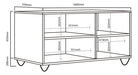 Kaboo Nordik TV Rack for 43'' TV - Nordic Table with Metal Legs 6