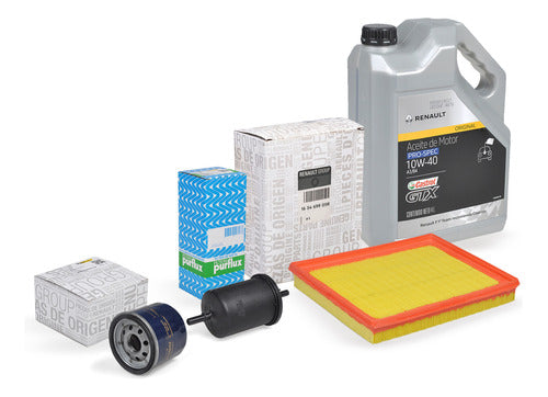 Renault Kit Filtros Original Kwid + 4L Aceite 10W40 Castrol 0