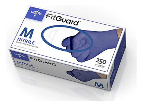 Guantes De Examen De Nitrilo Fitguard, Azul Oscuro, Medianos 0