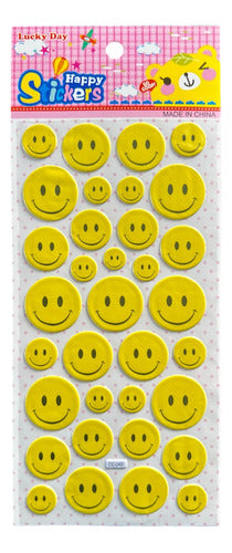 MOMO 11 Stickers Puffy Con Relieve De Smiles X 20 Planchas 1