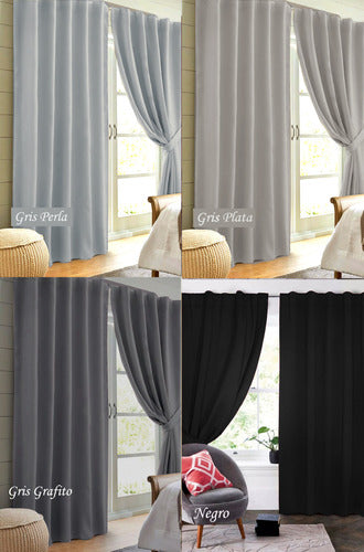 BSJ Blackout Engomado Curtain Set 280cm Long - 100% Light Blocking 6