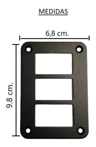 Luz Industrial Panel Soporte 3 Teclas Cargadores Embarcación Utv Moto Auto 1