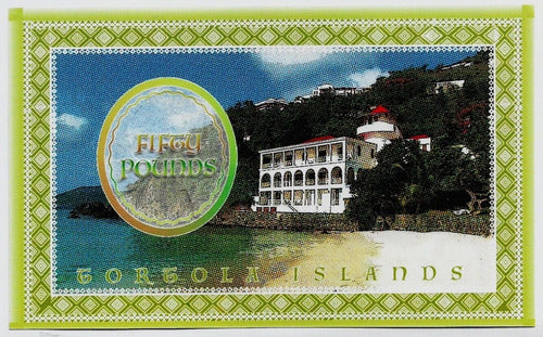 Fk Billete Isla Tortola 50 Dolares 2019 Inusual. Polimero. 1