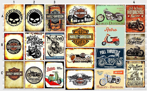 Athenas Vintage Metal Sign 20x15 Cm - Motorcycles 1