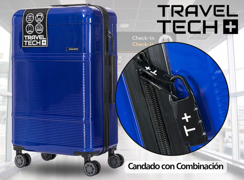 Small Tech Travel Tech Hard Shell Carry-On Spinner Wheels Suitcase 23