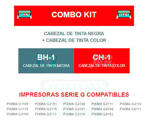 Canon Kit Cabezales Originales Negro + Color Pixma G4102 5