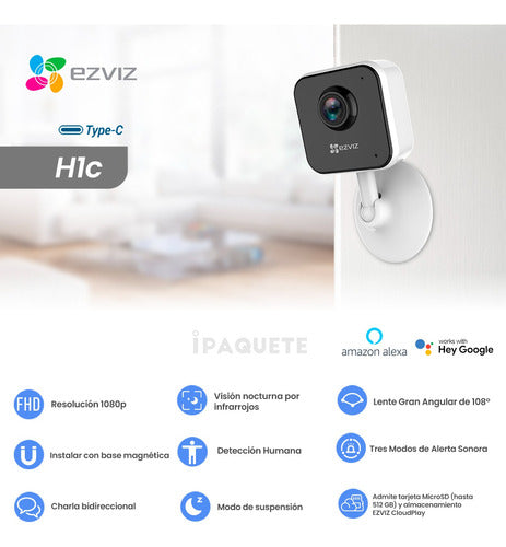 Cámara Seguridad Mini Ezviz Interior Wifi Espia Fullhd +64gb 1