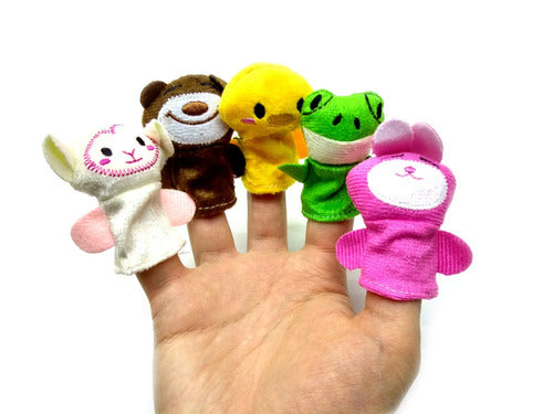 Titere Dedo Set Animales Peluche Colorido Dedos X10 Cuento 3