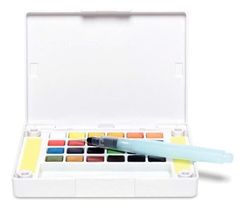 Sakura Koi 24 Watercolors Set with Brush and Sponge 4