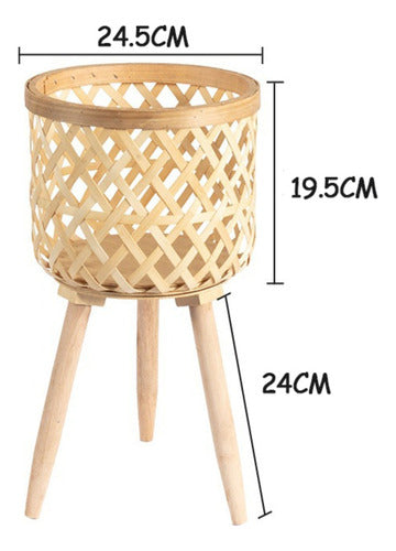 Iluminarás Medium Bamboo Boho Style Planter 1