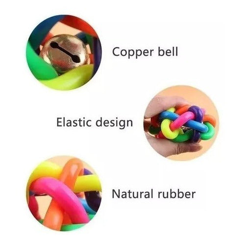 Generic Braided Ball Toy for Cats and Dogs with Bell 6.5cm 1