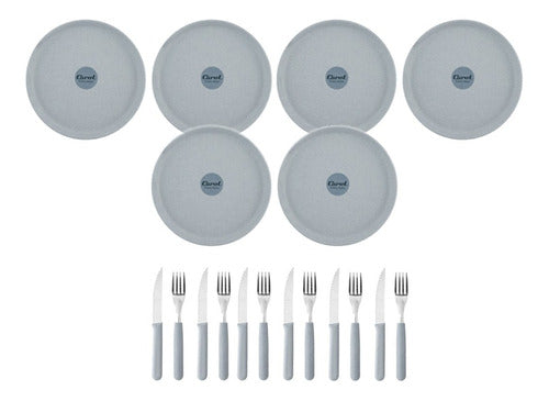 Carol Areia Plastic Dinnerware Set 6