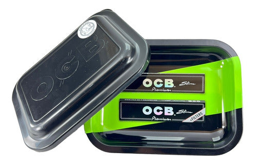 OCB Metal Rolling Tray with Lid 19x14cm - Candyclub 10