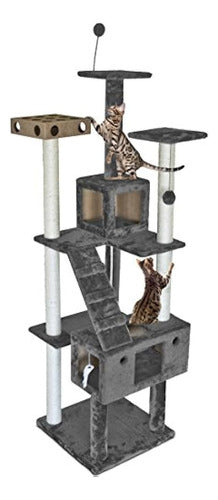 Furhaven Tiger Tough Cat Tree House | Árbol De Gato Furhaven Mascota 0