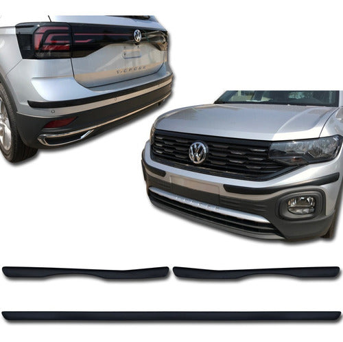 Kenny Molduras T-Cross 2019 Black Bumper Trim Set with 3M 0