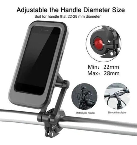 Seisa 7-Inch Waterproof Holder for Motorcycle and Bicycle 1